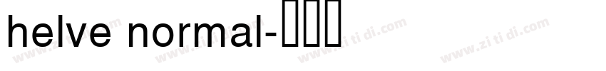 helve normal字体转换